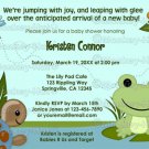 Hippity FROG Baby Shower invitation turtle snail boy girl neutral HFK (DIGITAL)