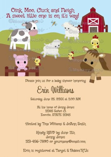 Animal Acres Farm Animal Baby Shower NEUTRAL AAK (DIGITAL)