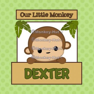 Monkey Art Print Personalized - 10x10
