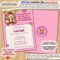 Miss Monkey Baby Shower Invitation MM2 Style#2 (DIGITAL)