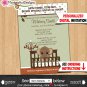 Mod Green & Brown ELEPHANT Baby Shower Invitations Personalized DIGITAL INVITATION 022