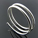Double Coil Sterling Silver Bracelet