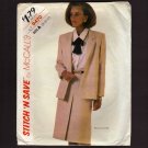 McCall's 9470 Misses Unlined Jacket & Skirt Sewing Pattern Stitch N Save Bust 31.5 32.5 34 1980s