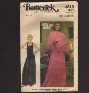 B.D. Pattern #3008 Full Circle Cape with Stand-up Collar and Full