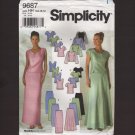 Simplicity 9687 Sewing Pattern Misses Evening Tops, Slim and Flared Skirts 2000s 30.5 31.5 32.5 34