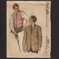 McCall's 5051 Sewing Pattern Menâs Blazer Jacket and Vest Chest 34 1950s
