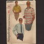 Simplicity 2081 Sewing Pattern Men's Shirts two sleeve length casual or dress Chest 34 36 1950s