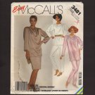 McCall's 3481 Misses Tunic, Skirt and Pants Easy Sewing Pattern Size XL Bust 44 46 1980s