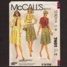 McCall's 7461 Misses Jacket and Flared Skirt Size 40 2 sleeve lengths Sewing Pattern Bust 44 1980s