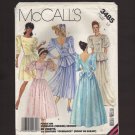 McCall's 3485 Misses Evening Gown or Party Dress Sewing Pattern Size 12 Bust 34 1980s