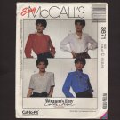 McCall's 3871 Collection of Misses Blouses and Scarf Sewing Pattern 10-12-14 Bust 32.5 34 36 1980s