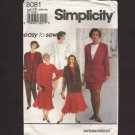 Simplicity 8081 Women's Pants, Skirts, Top and Jacket Sewing Pattern 18W-24W Bust 40 42 44 46 1990s