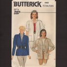 Butterick 6463 Misses Jacket Sewing Pattern Fast & Easy Size 8 Bust 31.5 1980s