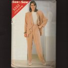 Butterick 5533 Misses loose Jacket Tapered Pants Sewing Pattern See & Sew Bust 36 38 40 1980s
