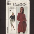 Cathy Hardwick designed Misses Cocktail Dress Sewing Pattern Simplicity 8415 Size 14 Bust 36 1980s