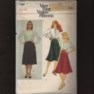 Misses Flared Skirts Very Easy Vogue 7757 Sewing Pattern Size 10 Waist 25 1980s
