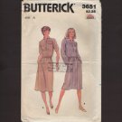 Misses Semi-fitted Dress Butterick 3651 Sewing Pattern Size 8 10 12 Bust 31.5 32.5 34 late 1970s