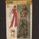 Vintage Jumpsuit and Wrap Skirt Simplicity 5025 Sewing Pattern Super Jiffy Size 12 Bust 34 1970s