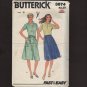 Misses Button Front Gathered Skirt Sewing Pattern Butterick 3674 Sz 10-14 Waist 25 26.5 28 1970s