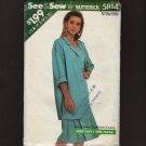 Misses Sleeveless Dress and Shirt Butterick 5814 Sewing Pattern Size 6 - 22  Bust 30.5 - 44 1980s