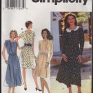 Simplicity 9795 Misses Dress Sewing Pattern stretch waist buttons Size 8-12 Bust 31.5 32.5 34 1990s