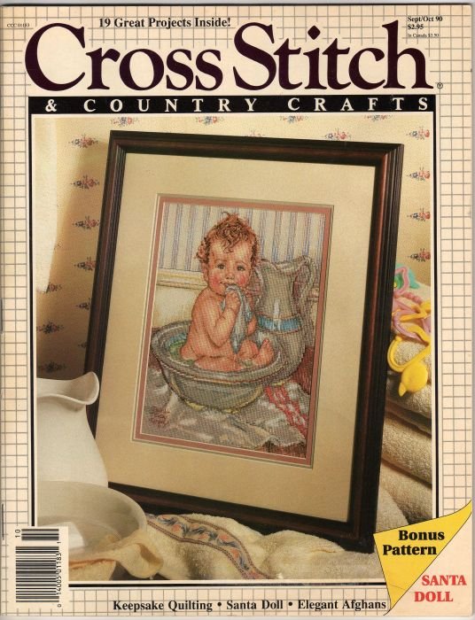 Cross Stitch & Country Crafts Sept/Oct 1990 Keepsake Quilting, Santa