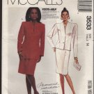 McCall's 3533 Misses Lined Jacket two lengths and Straight Skirt Size 14 Bust 36 Petite-Able 1980s