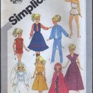 Vintage Barbie Simplicity 5356 Sewing Pattern Wedding Wardrobe for 11.5 and 12.5 Dolls 1980s 6363
