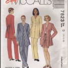 Misses' Shorts Pants Unlined Jacket McCall's 7823 Size 12 14 16 Sewing Pattern Bust 34 36 38 1990s