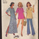 Simplicity 6989 Misses Maternity Pullover Caftan or Top and Pants Sewing Pattern Bust 32.5 1970s