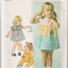 Simplicity 7988 Sewing Pattern Toddler Dress Top Pants Size 2 Vintage 1977 Chest 21