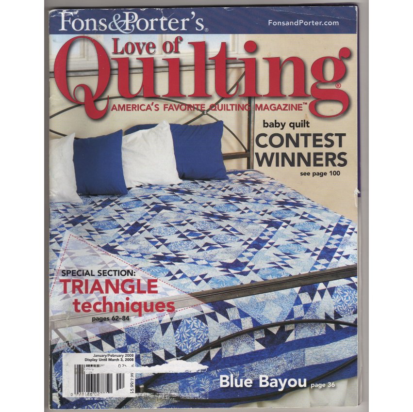 Fons & Porter's Love of Quilting â�� January / February 2008 Triangle Technique