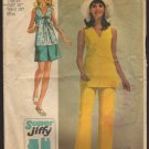 Vintage 1970 Simplicity 8830 Sewing Pattern Mini-skirt, Overblouse and Pants Size 16 Bust 38
