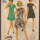 Simplicity 8702 Sewing Pattern A-line collarless Dress zipper Vintage 1970 18½ Bust 41