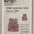 Strip Quilted Vest Pattern 1002 Sewing Pattern That Patchwork Place Size 30 32 34 36 38 40 42 1970s