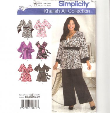 ~Simplicity 2634 Sewing Pattern Women's Pullover Top with 6 