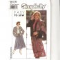 Simplicity 9416 Misses Pull-on Skirt, Scarf & Lined Jacket Sizes 6-20 Bust 31-42
