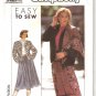 Simplicity 9416 Misses Pull-on Skirt, Scarf & Lined Jacket Sizes 6-20 Bust 31-42