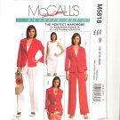McCall's M5818 The Perfect Wardrobe Lined Jacket, Dress Pants Palmer/Pletsch Size 12-20 Bust 34-42