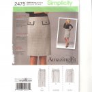 Simplicity 2475 Amazing Fit Skirt Sewing Pattern Size 6 8 10 12 14 for Slim, Average & Curvy