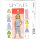 McCall's M5031 Toddlers Tops Shorts and Capri Pants Sewing Pattern 5031 Size CB (1, 2, 3) 2006