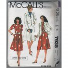 McCall's 7935 Jacket Skirt Button Front Blouse Sewing Pattern Size 8 Bust 31.5 Jones New York 1980s
