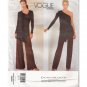 Vogue 2064 Wrap Top 2 Styles & Pants UNCUT Sewing Pattern Designer Donna Karan Size 6 8 10