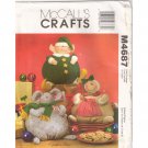 McCall's Crafts Pattern 4687 3 plush figures Elf, Ginger and Kris Mouse M5687 Sewing Pattern Uncut
