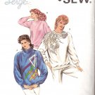 Kwik Sew 1631 Misses Tops Sewing Pattern Uncut Loose Fitting Sizes XS-L Ribbing Serge Knit Fabric