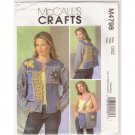 McCall's Crafts M4798 Chenille Jacket and Tote Sewing Pattern Sz 8-22 4798