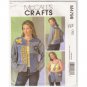 McCall's Crafts M4798 Chenille Jacket and Tote Sewing Pattern Sz 8-22 4798