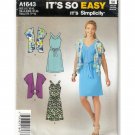 Simplicity A1643 Uncut Misses Pullover Dress and Kimono Jacket Sewing Pattern Size XS - XL 1643