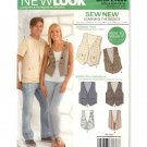 New Look 6036 Uncut Classic Vests Misses and Men Sewing Pattern Size 6-16 XS – XL E6036
