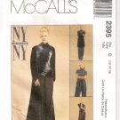 McCall's 2395 Uncut Misses Unlined Duster Jacket turtleneck Top Pants Sewing Pattern Size 12 -16